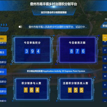 村级乡村治理数据大屏